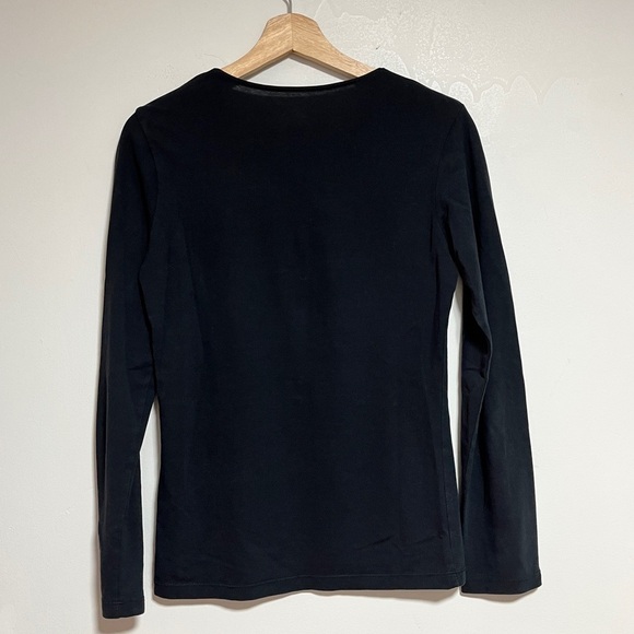 ZYNC Basics by Splash Black Long Sleeve Cotton Top - Size S - Picture 8 of 10